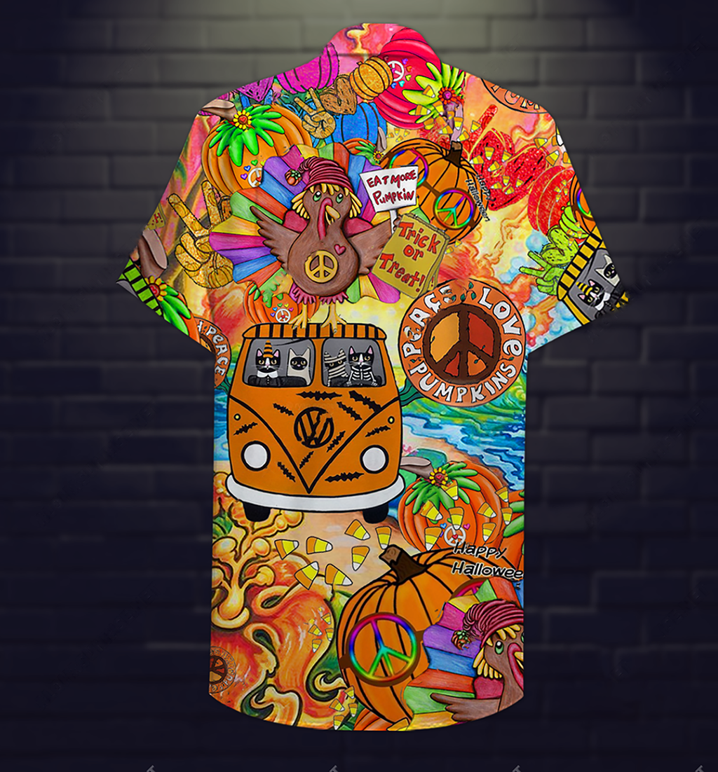 Hippie Pumpkins Mix Color  - Hawaiian Shirt