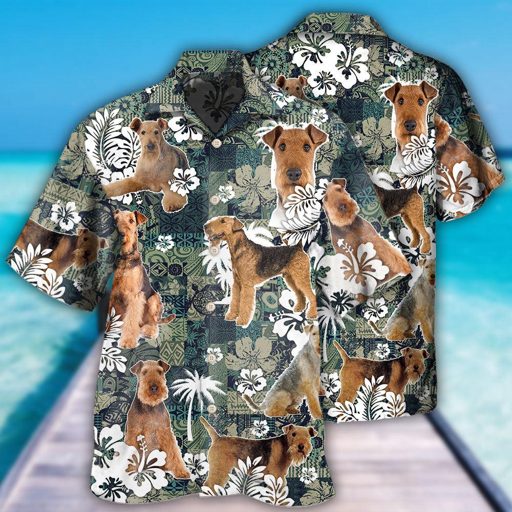 Airedale Terrier Dog Lover Tropical - Hawaiian Shirt