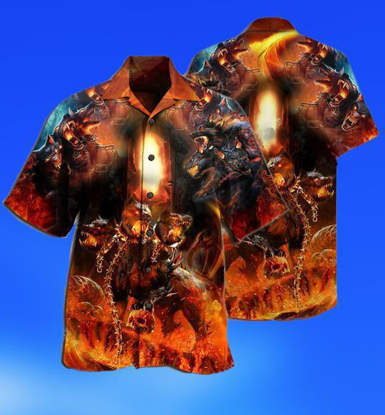 Viking Dog Amazing Cerberus Greek Mythology Style  - Hawaiian Shirt