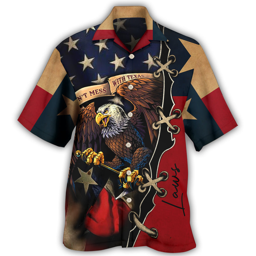 America Texas Eagle Peace Life Style Personalized - Hawaiian Shirt