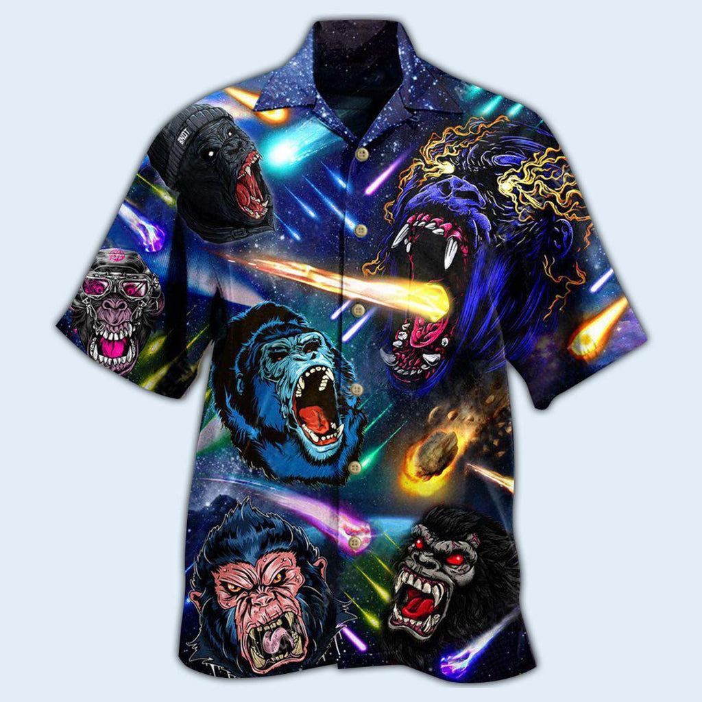 Gorilla Animals Amazing Screaming Gorilla - Hawaiian Shirt