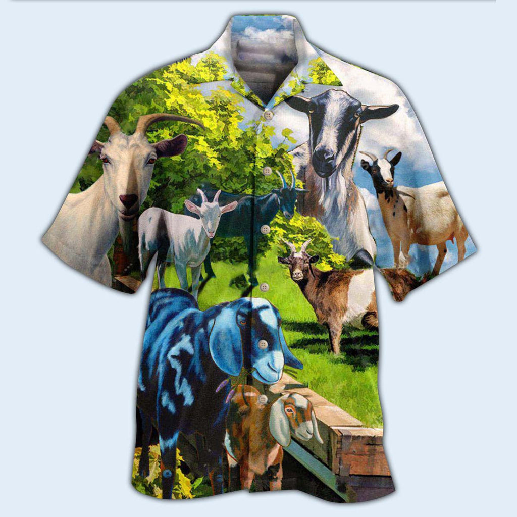 Goat Animals Goat Anything - Hawaiian Shirt