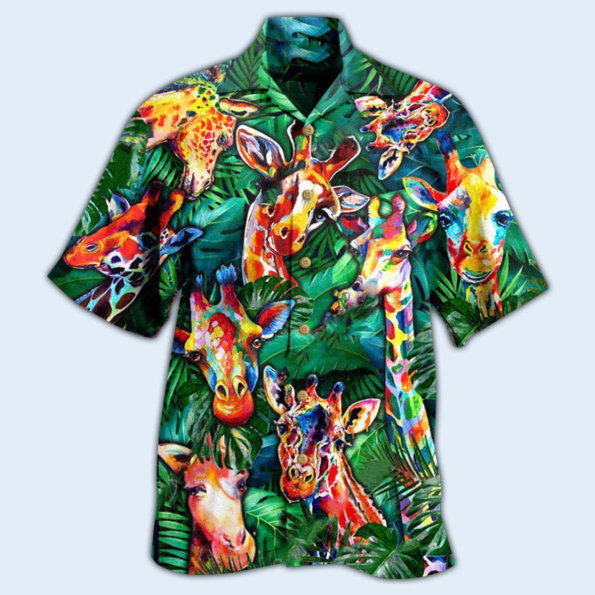 Giraffe Living The High Life - Hawaiian Shirt
