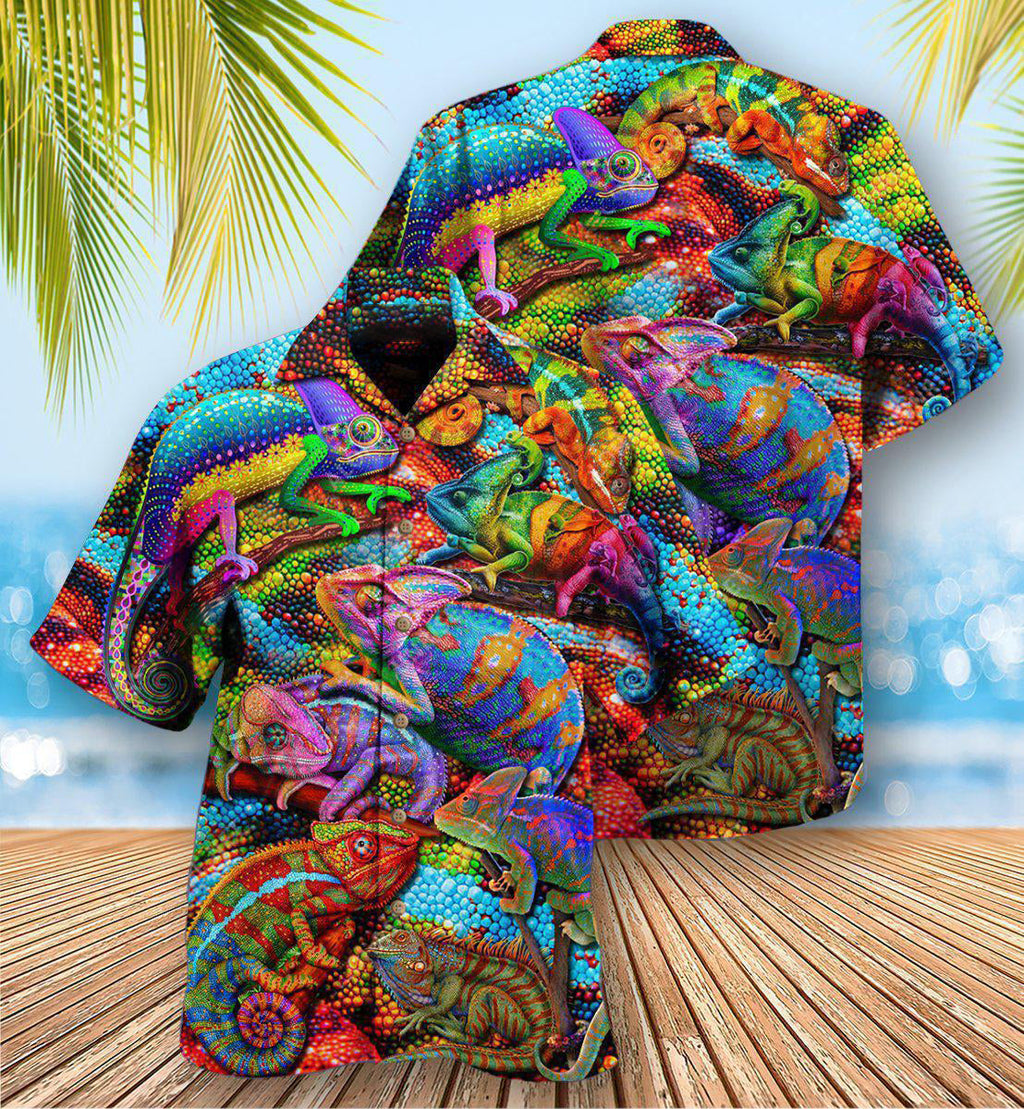 Chameleon Animals My Chameleon Really Looks Up To Me And I Love Style - Hawaiian Shirt