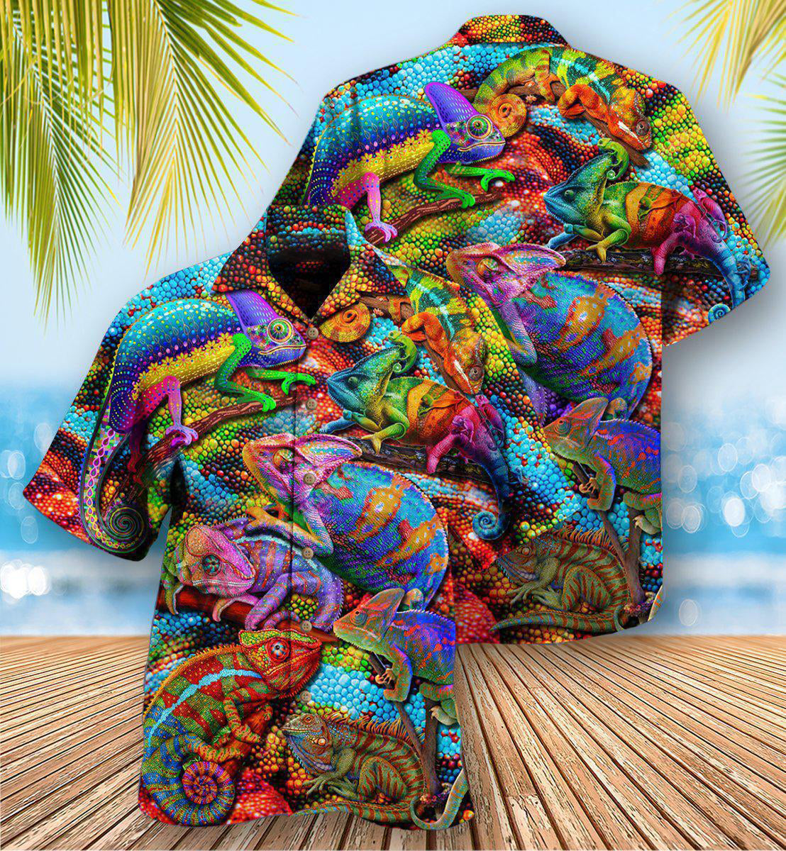 Chameleon Animals My Chameleon Really Looks Up To Me And I Love Style - Hawaiian Shirt