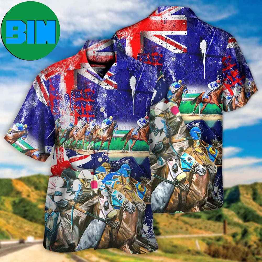 Australia Horse Racing Lover Tropical Hawaiian Shirt