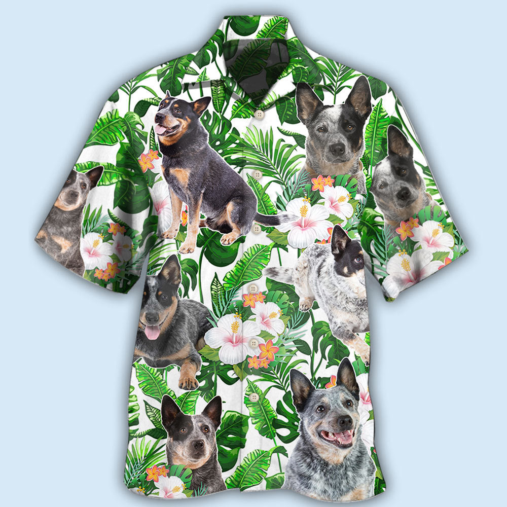 Australian Cattle Dog Green Tropical Lover Style - Hawaiian Shirt