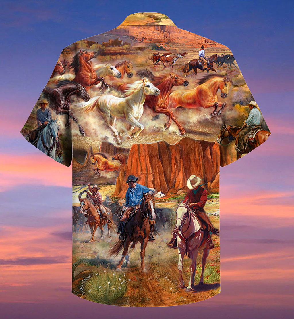 Cowboy Love Life Love Cool - Hawaiian Shirt