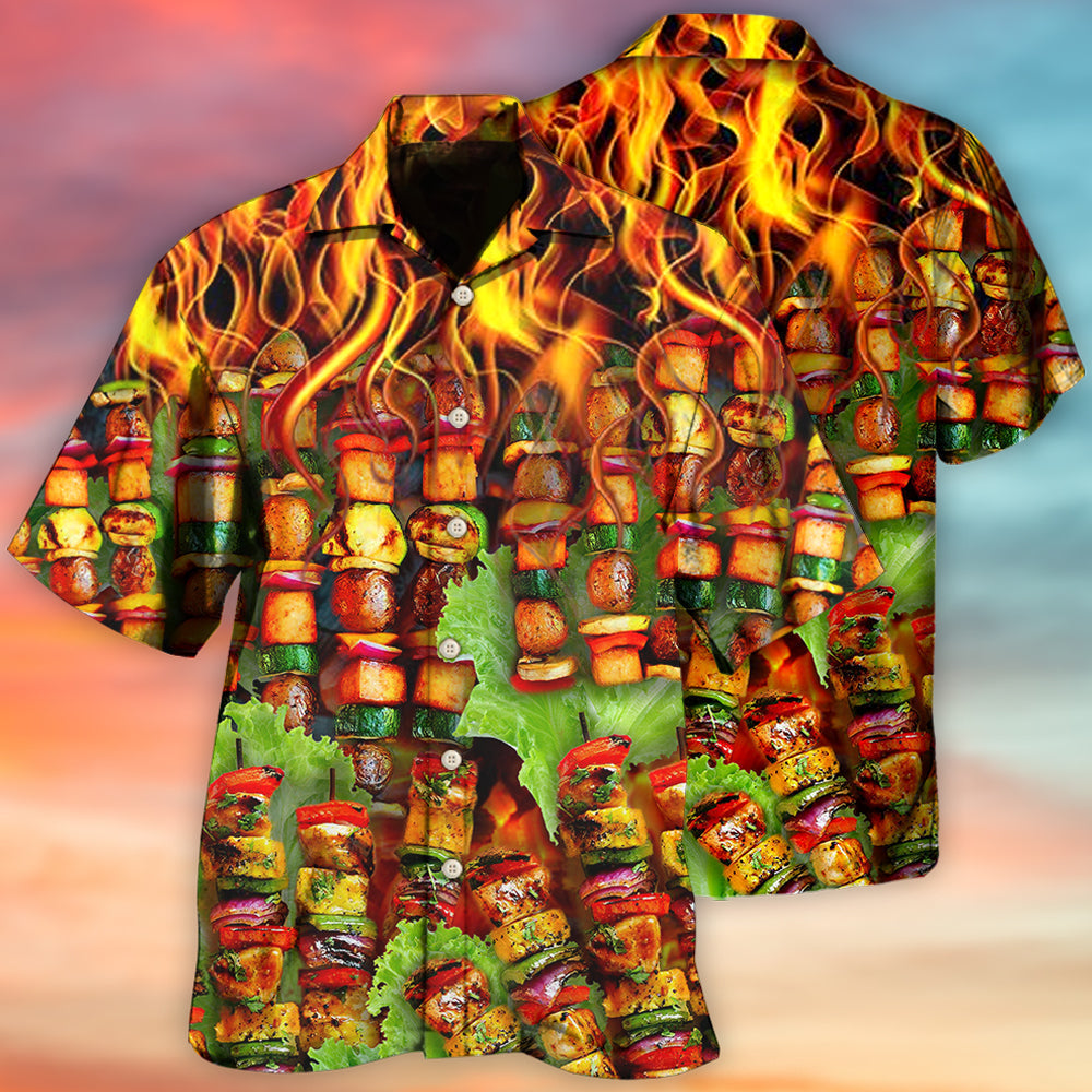 BBQ Fire So So Hot Fire - Hawaiian Shirt