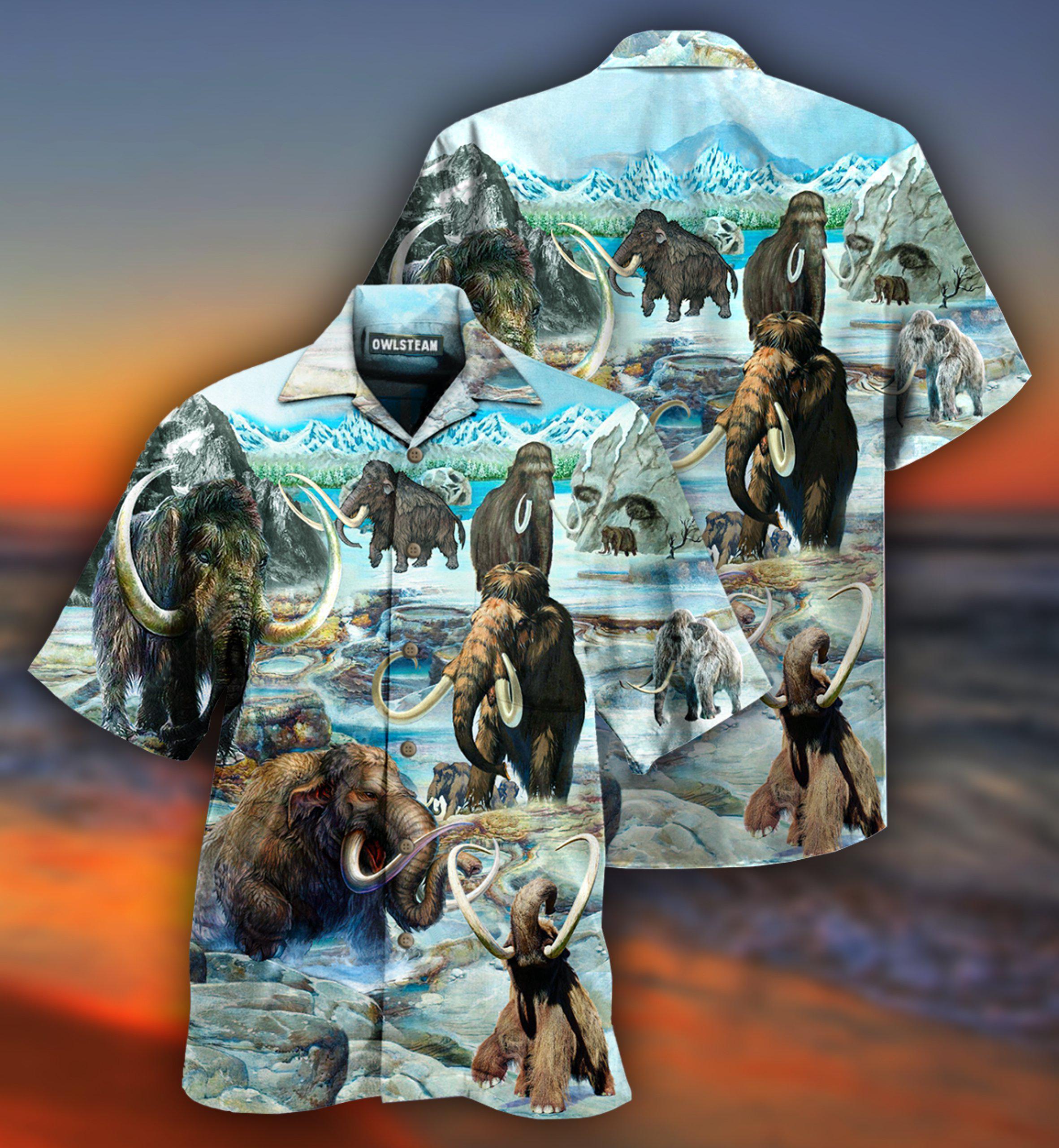 Mammoth Animals Back To Time Mammoth Alive - Hawaiian Shirt
