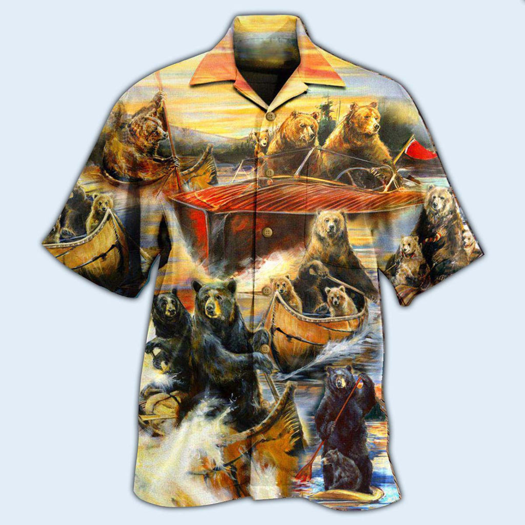 Bear Whatever Floats Your Boats And Win - Hawaiian Shirt