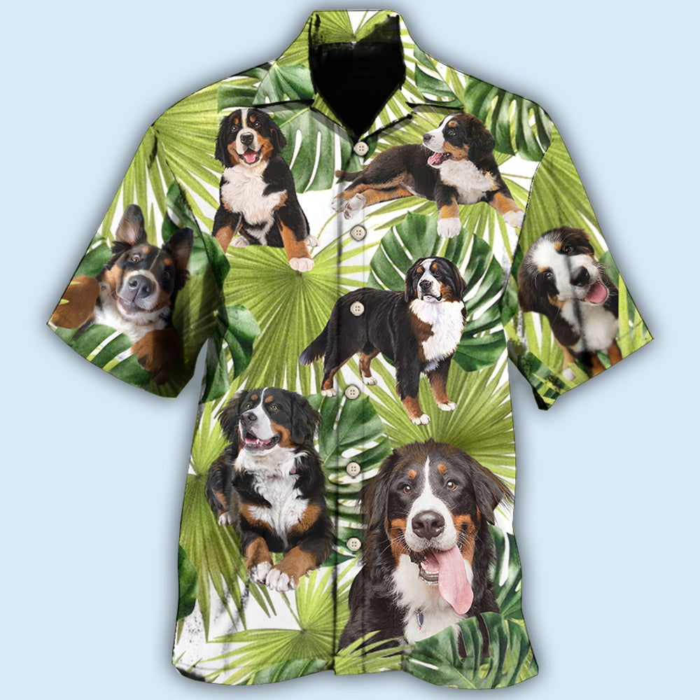 Bernese Mountain Dog Tropical Leaf Lover - Hawaiian Shirt