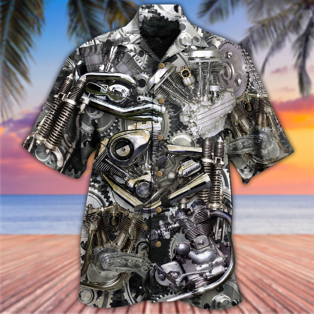 Motorcycle Don't Go Gray We Turn Chrome - Hawaiian Shirt