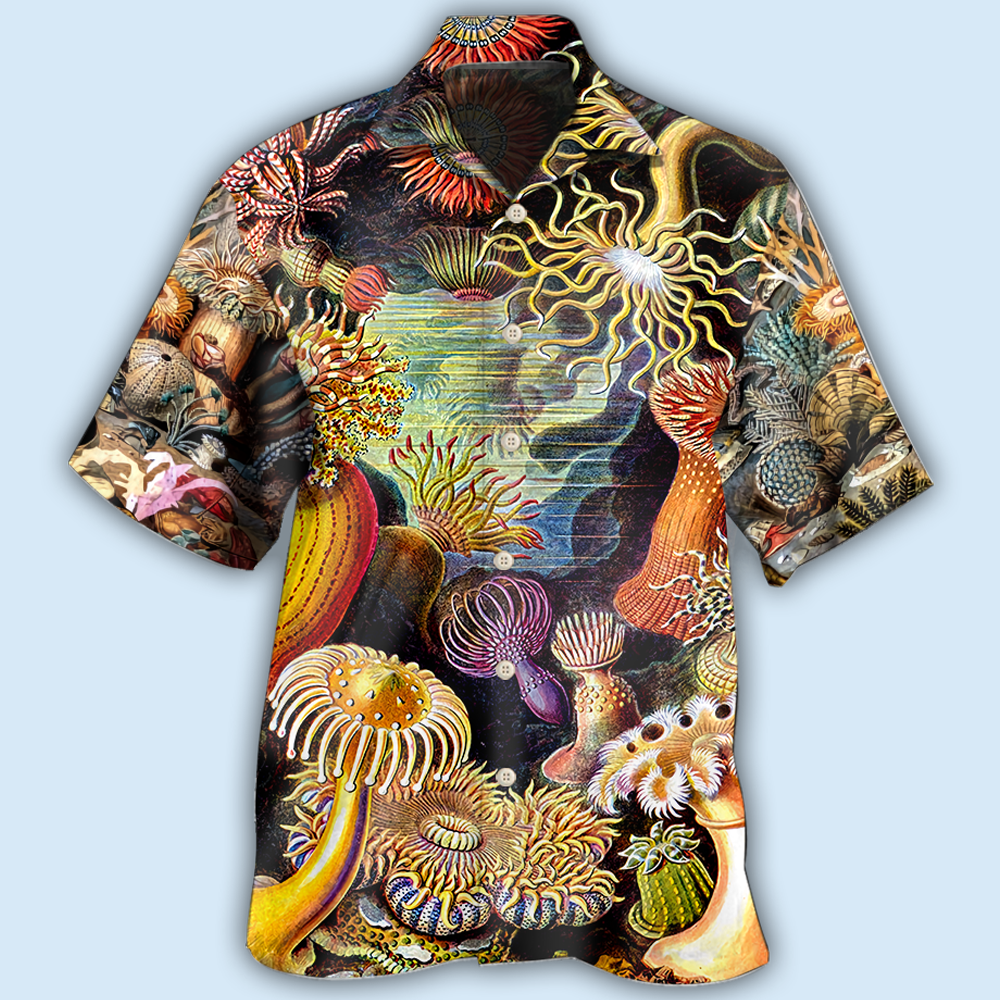 Ocean Biology Ocean Lover Basic Background - Hawaiian Shirt