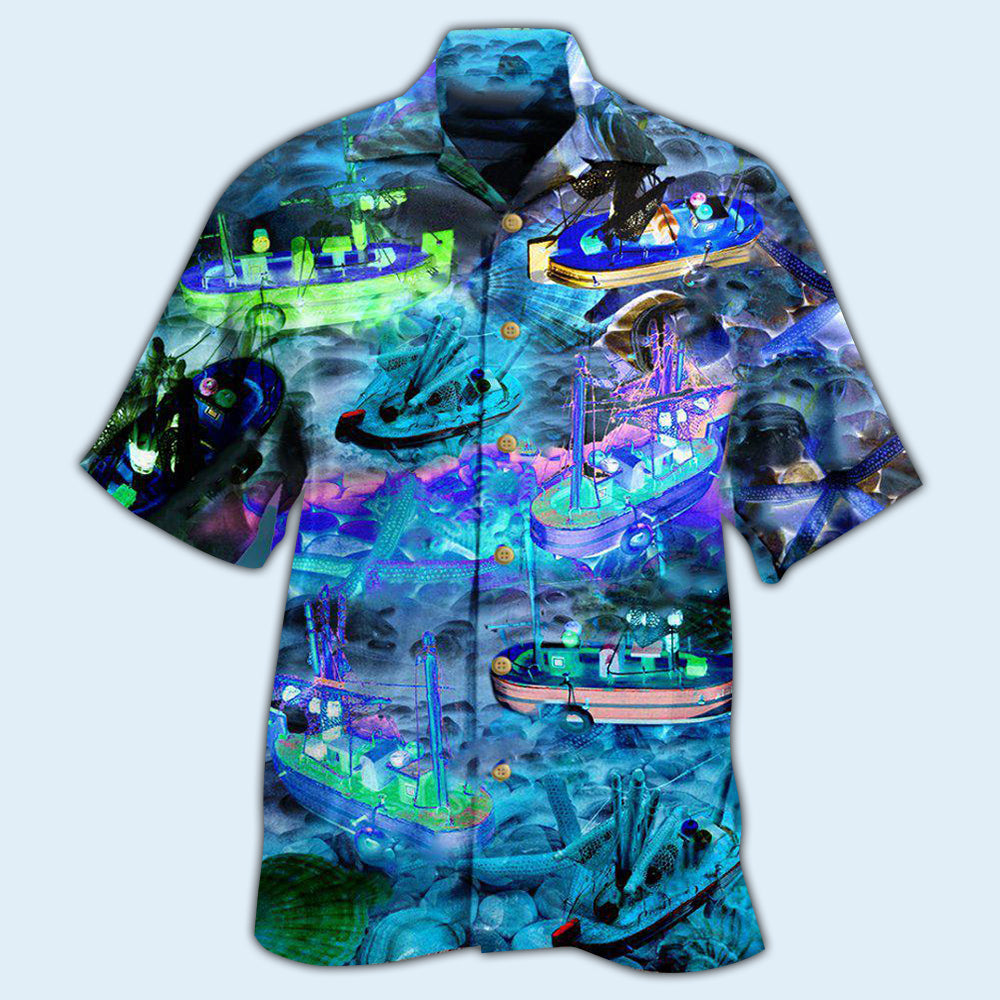 Boat Boat Blue Life Is Good On Our Boat - Hawaiian Shirt