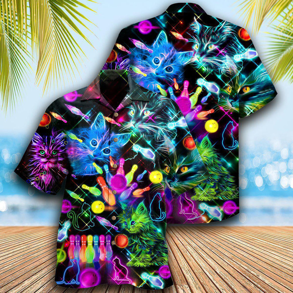 Bowling With My Cats - Hawaiian Shirt