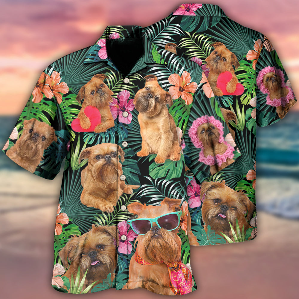Griffon Brussels Dog Tropical Style Dog Lover - Hawaiian Shirt
