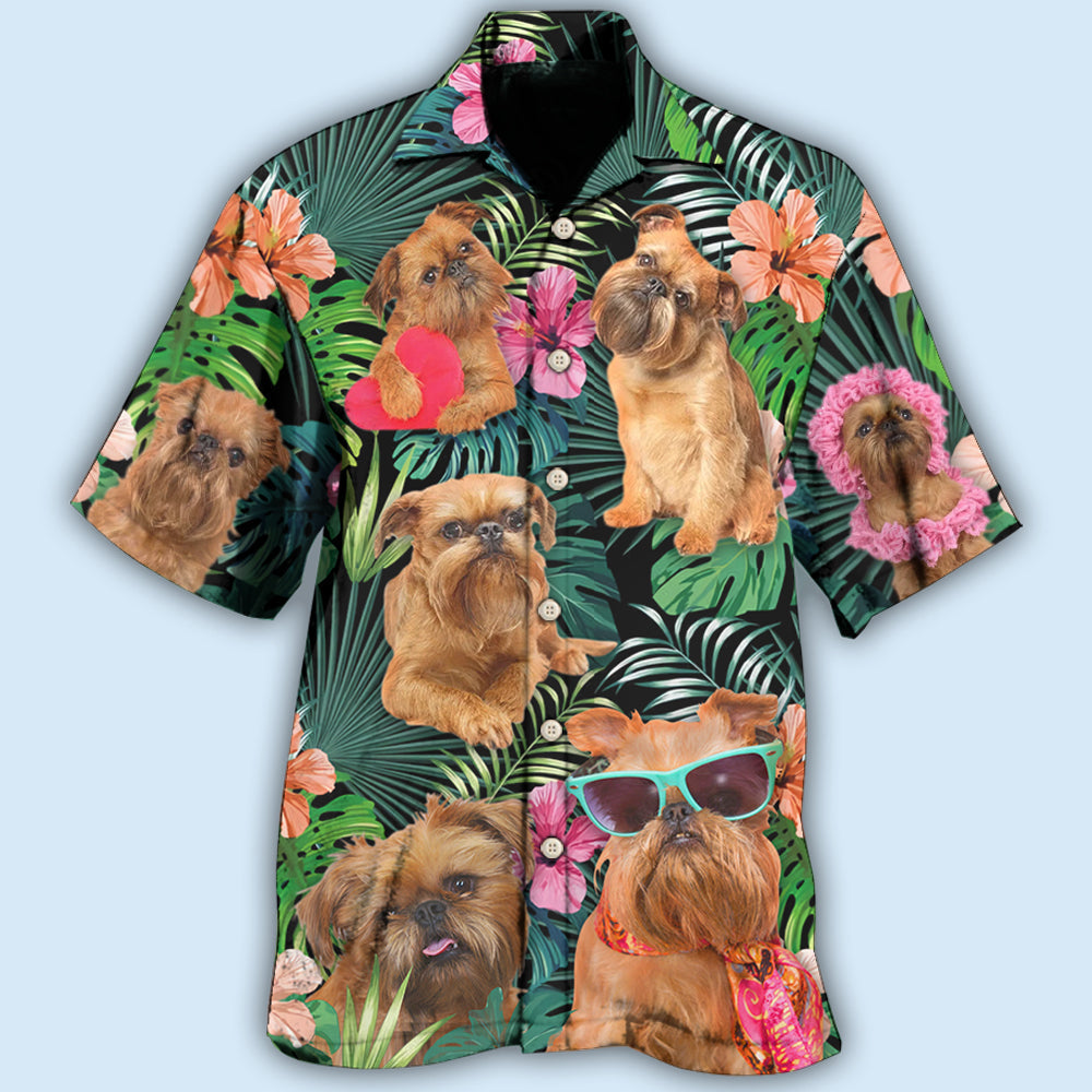 Griffon Brussels Dog Tropical Style Dog Lover - Hawaiian Shirt