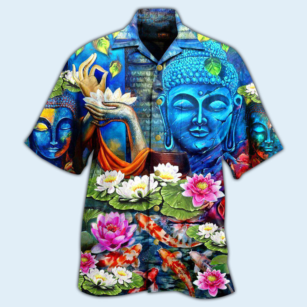 Buddha What You Think You Become With Flowers - Hawaiian Shirt
