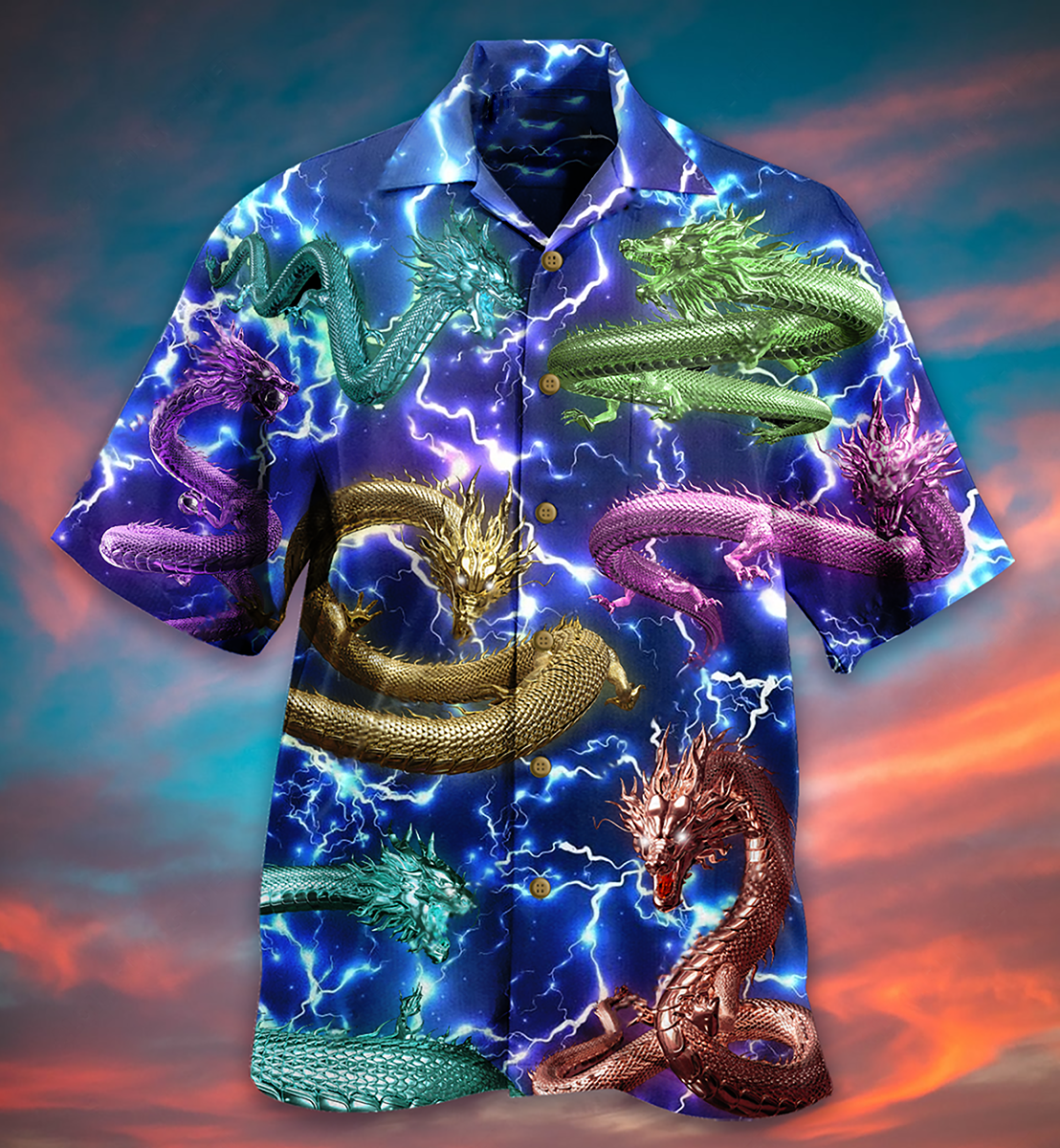 Dragon Love Life Amazing Lightning - Hawaiian Shirt