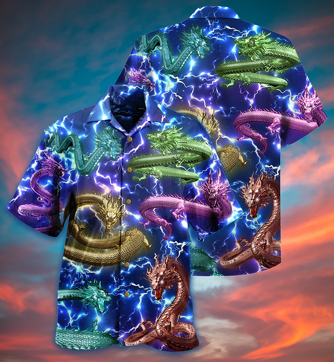 Dragon Love Life Amazing Lightning - Hawaiian Shirt