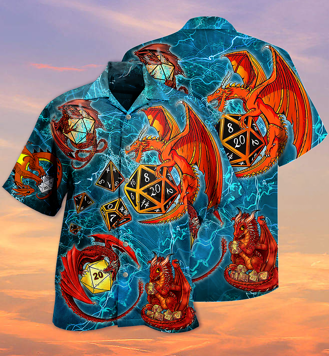 D20 Dragon Love Life Amazing Style - Hawaiian Shirt