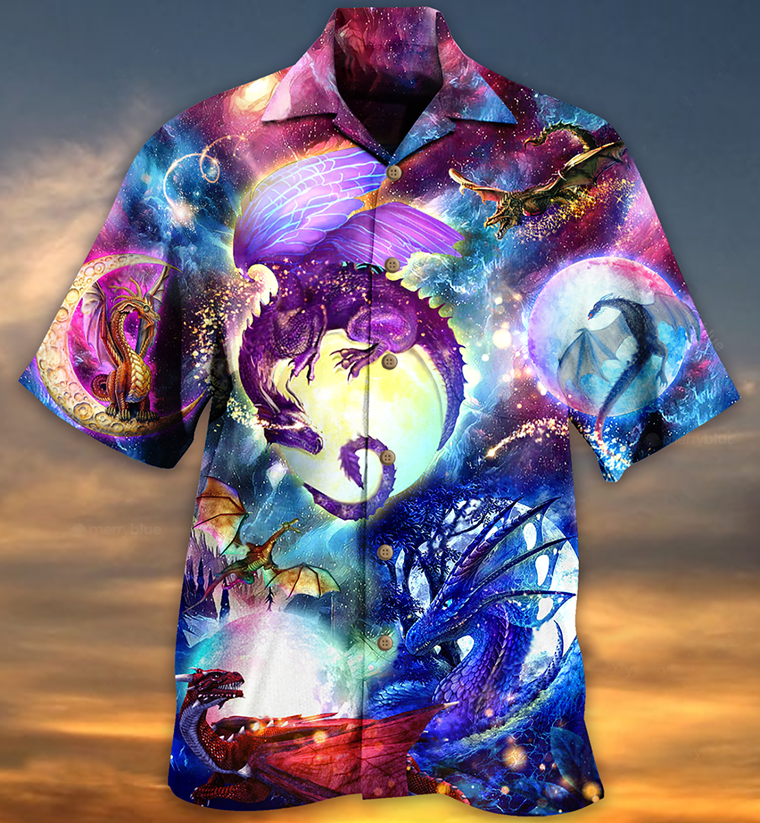 Dragon Love Life Galaxy Sky - Hawaiian Shirt