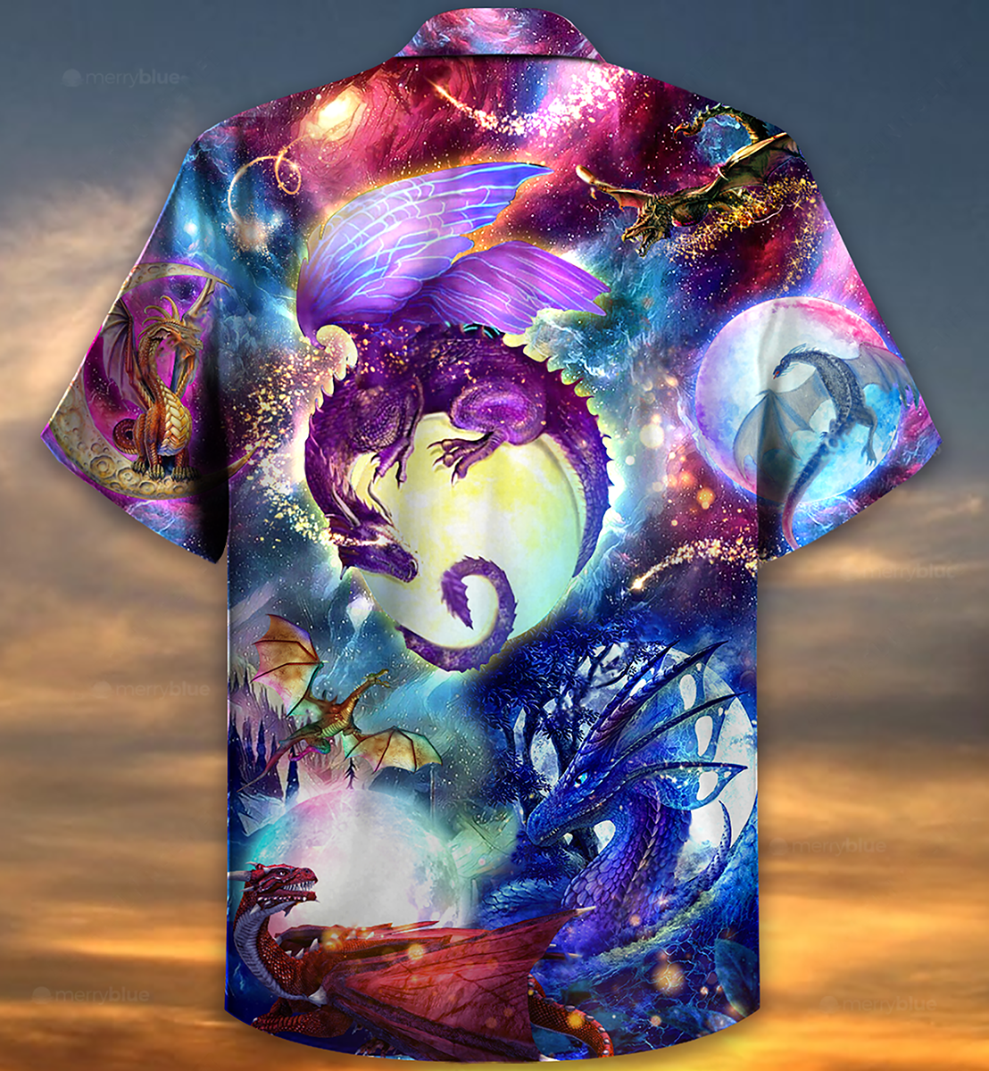 Dragon Love Life Galaxy Sky - Hawaiian Shirt