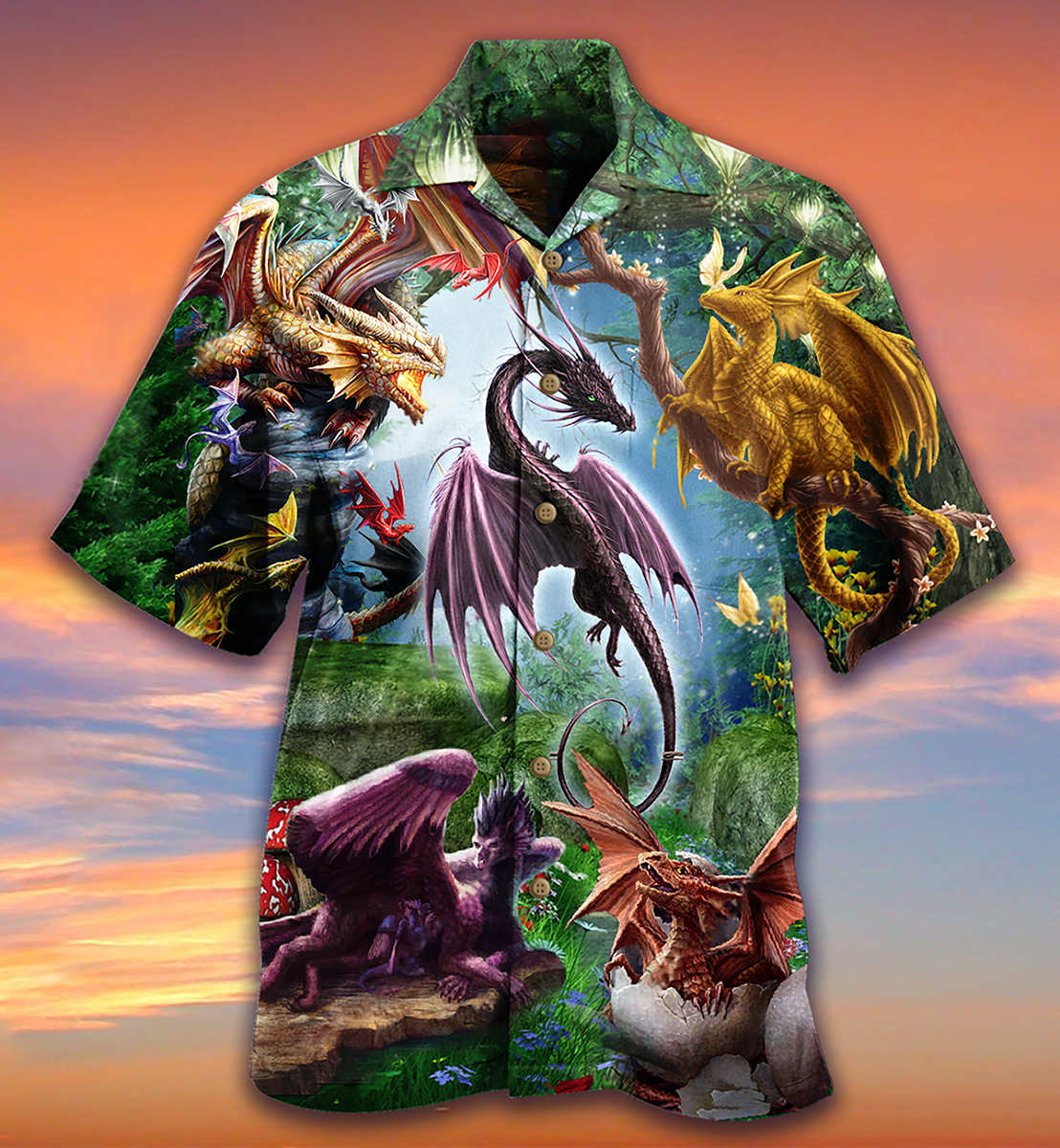Dragon Fly Love Life Love Sky - Hawaiian Shirt