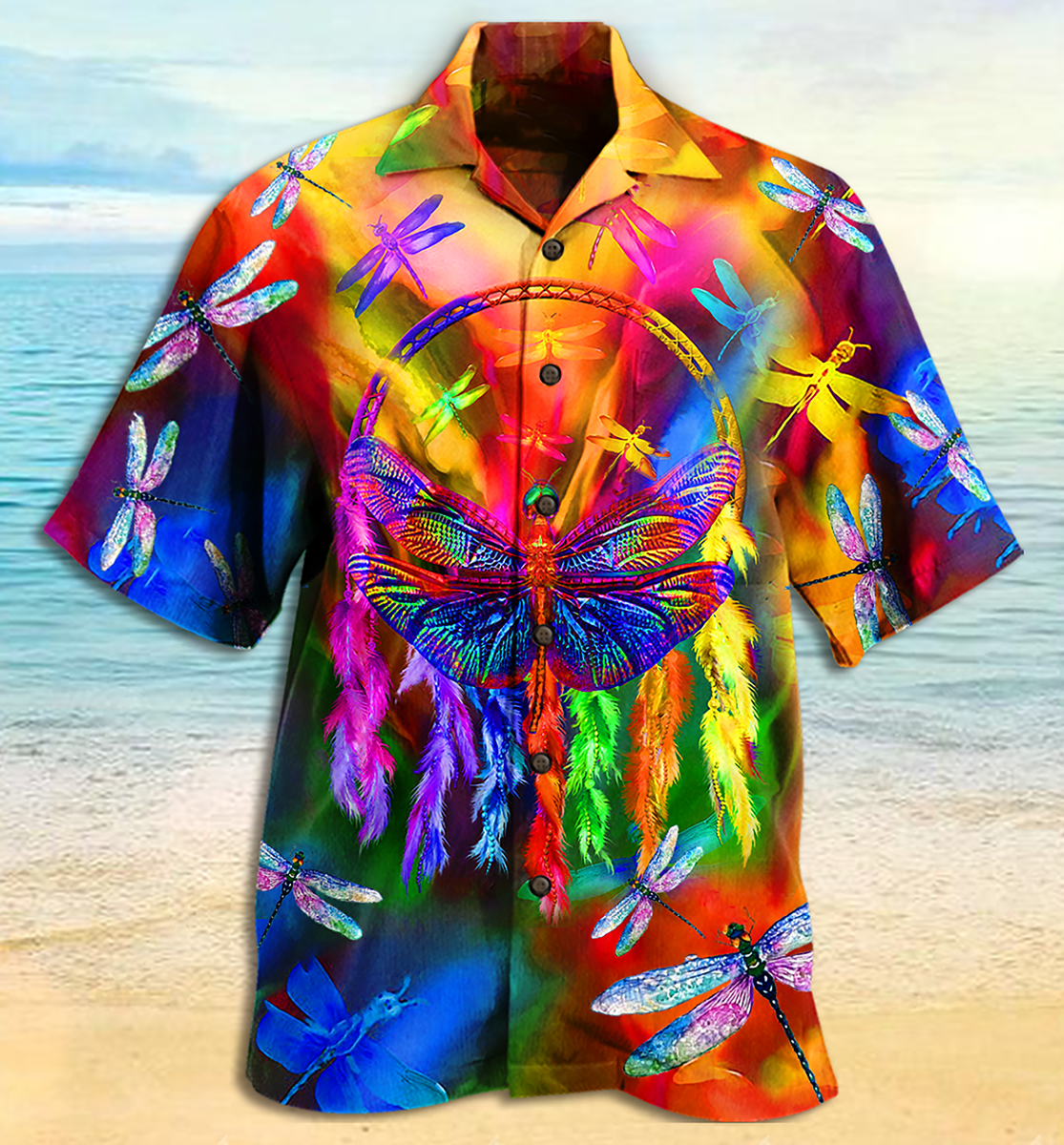 Dragon Dragonfly Colorful Love Life  - Hawaiian Shirt