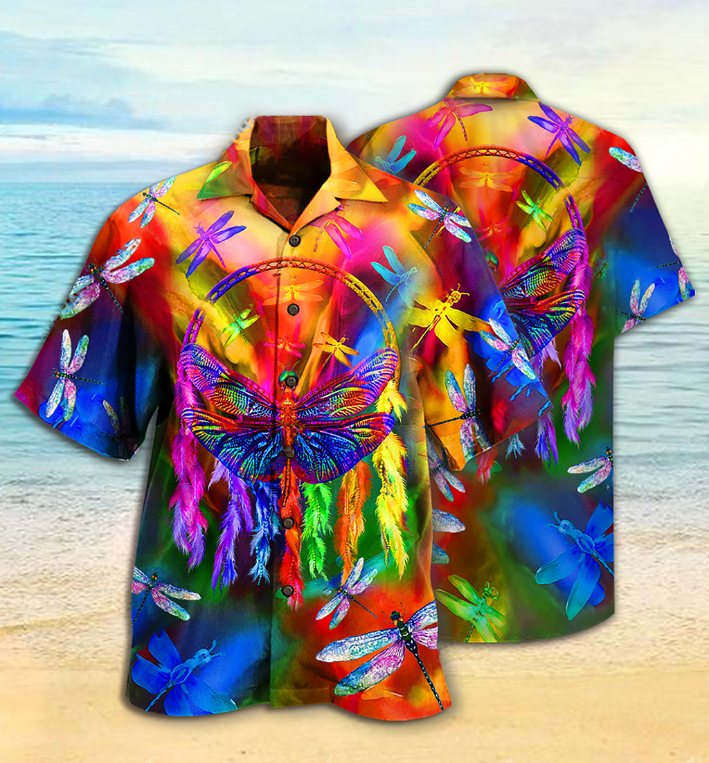 Dragon Dragonfly Colorful Love Life  - Hawaiian Shirt