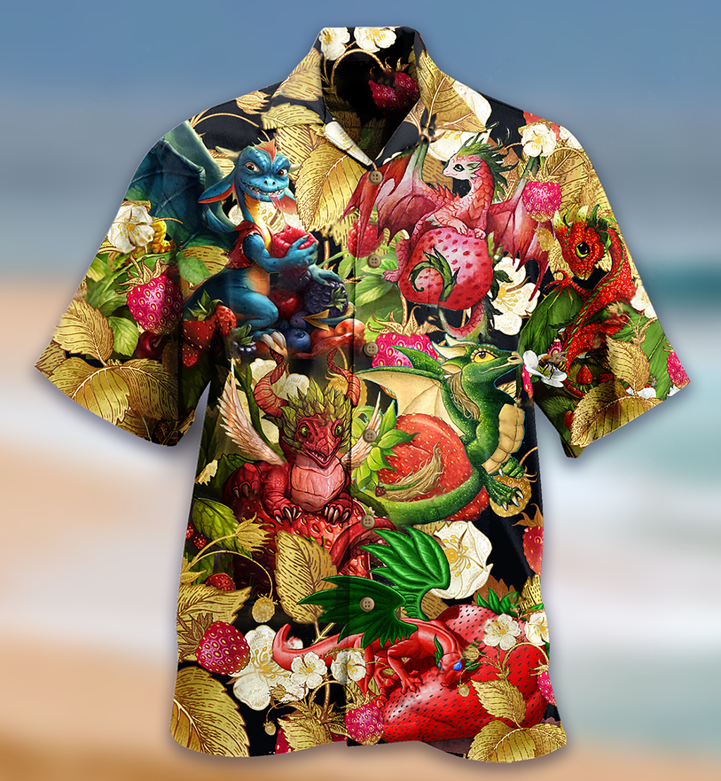 Dragon Fruit Strawberry Love Life Amazing - Hawaiian Shirt