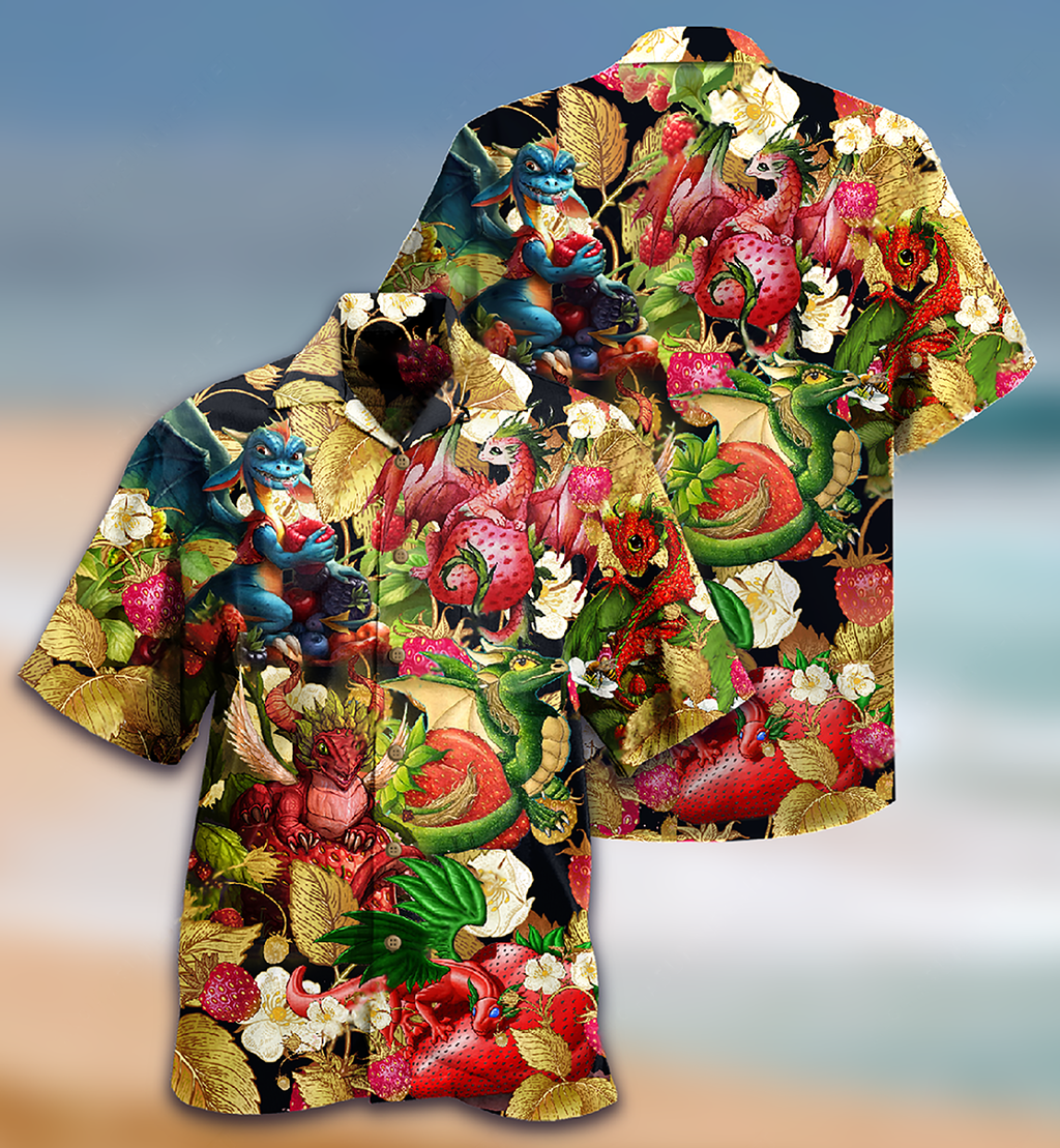 Dragon Fruit Strawberry Love Life Amazing - Hawaiian Shirt