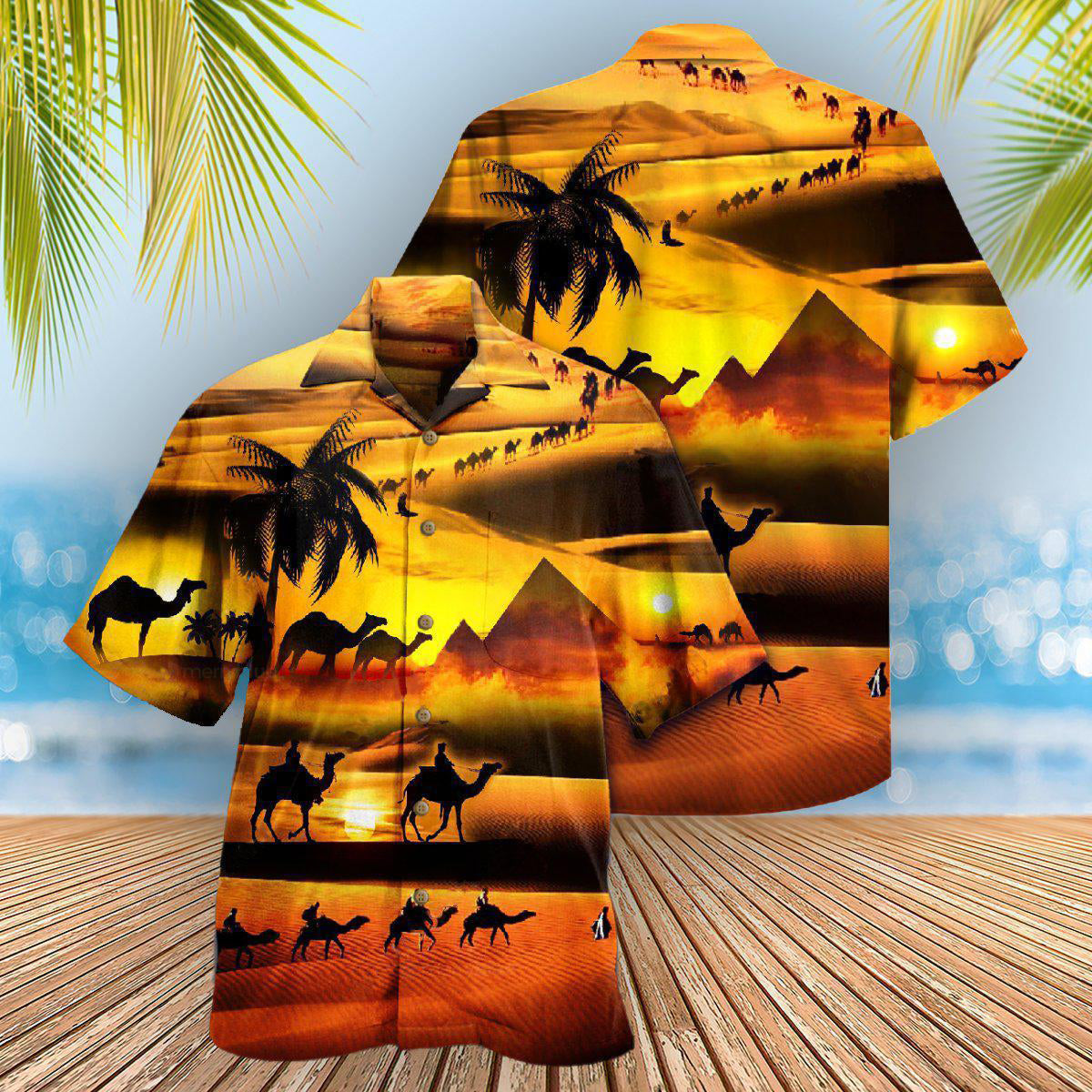 Camel Desert Is Under The Sunlight - Hawaiian Shirt