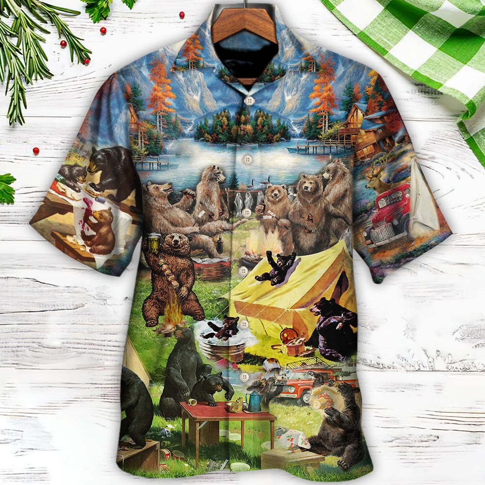 Camping Worst Case Scenario Bears Eat - Hawaiian Shirt