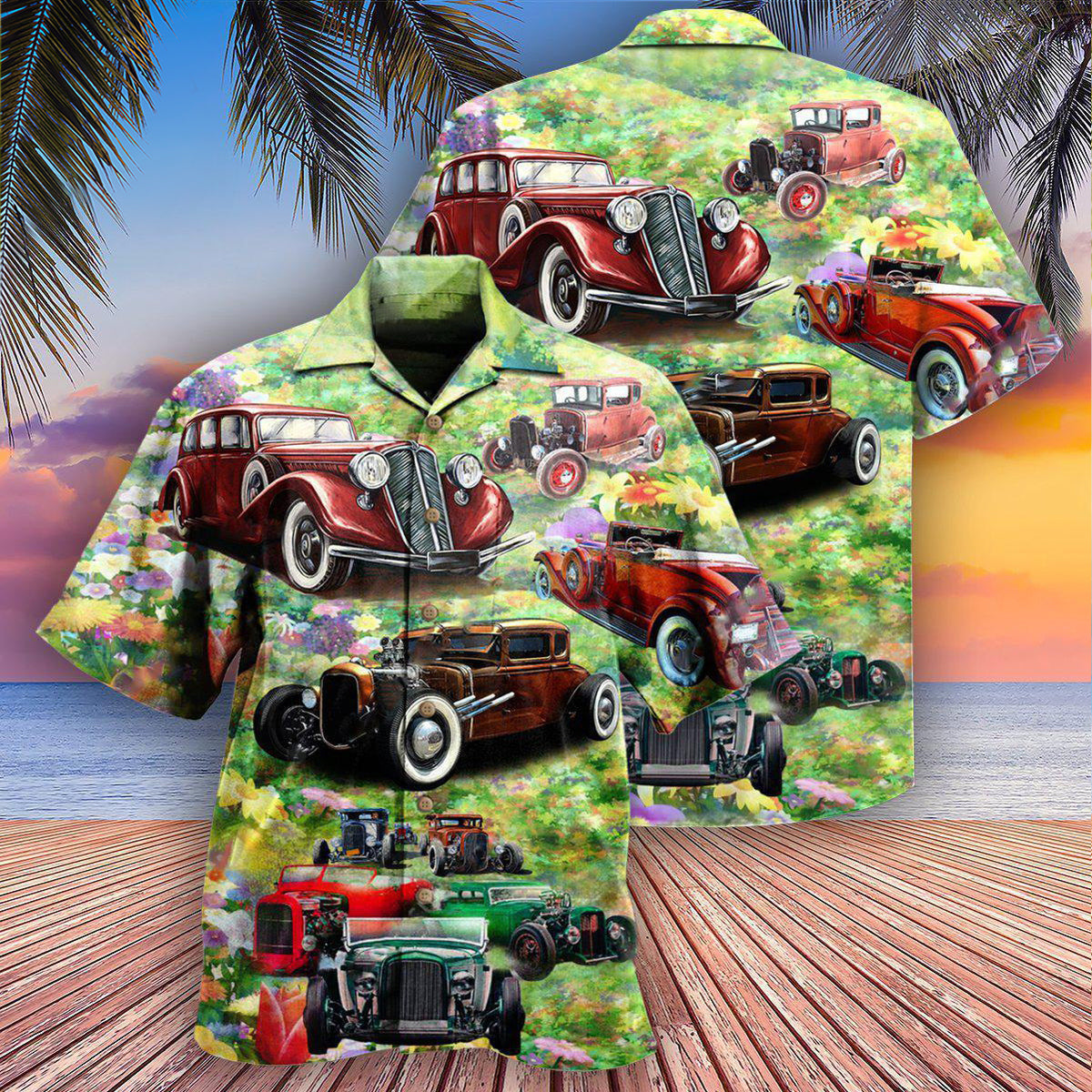 Hot Rod Car Life Is Too Short To Drive Boring Cars - Hawaiian Shirt