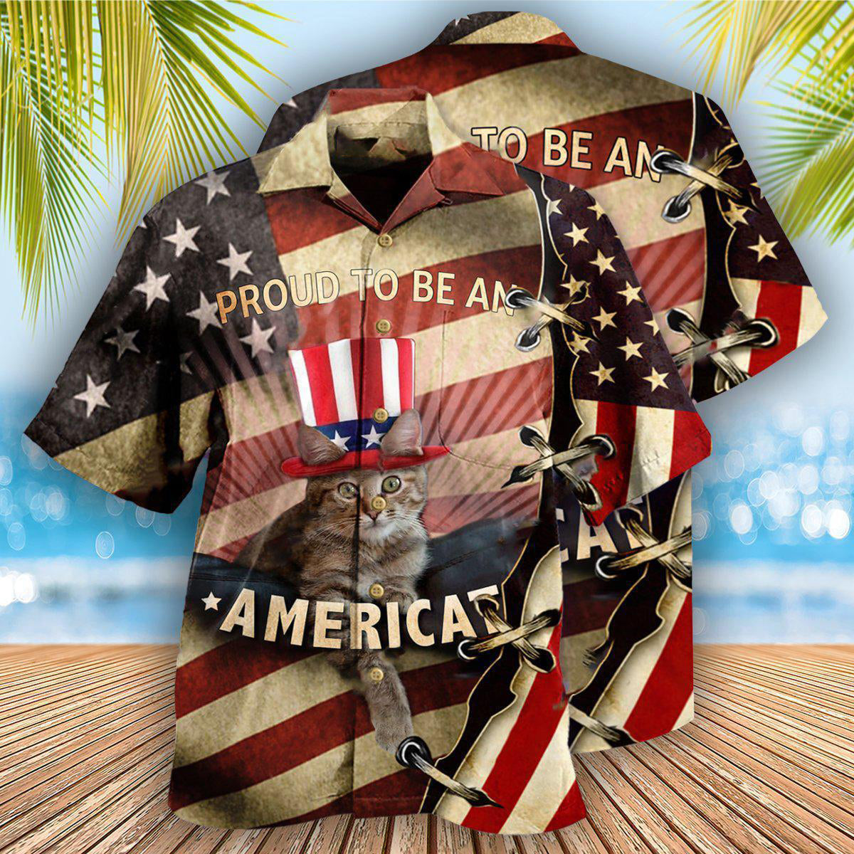 Cat America Proud To Be Beautiful - Hawaiian Shirt