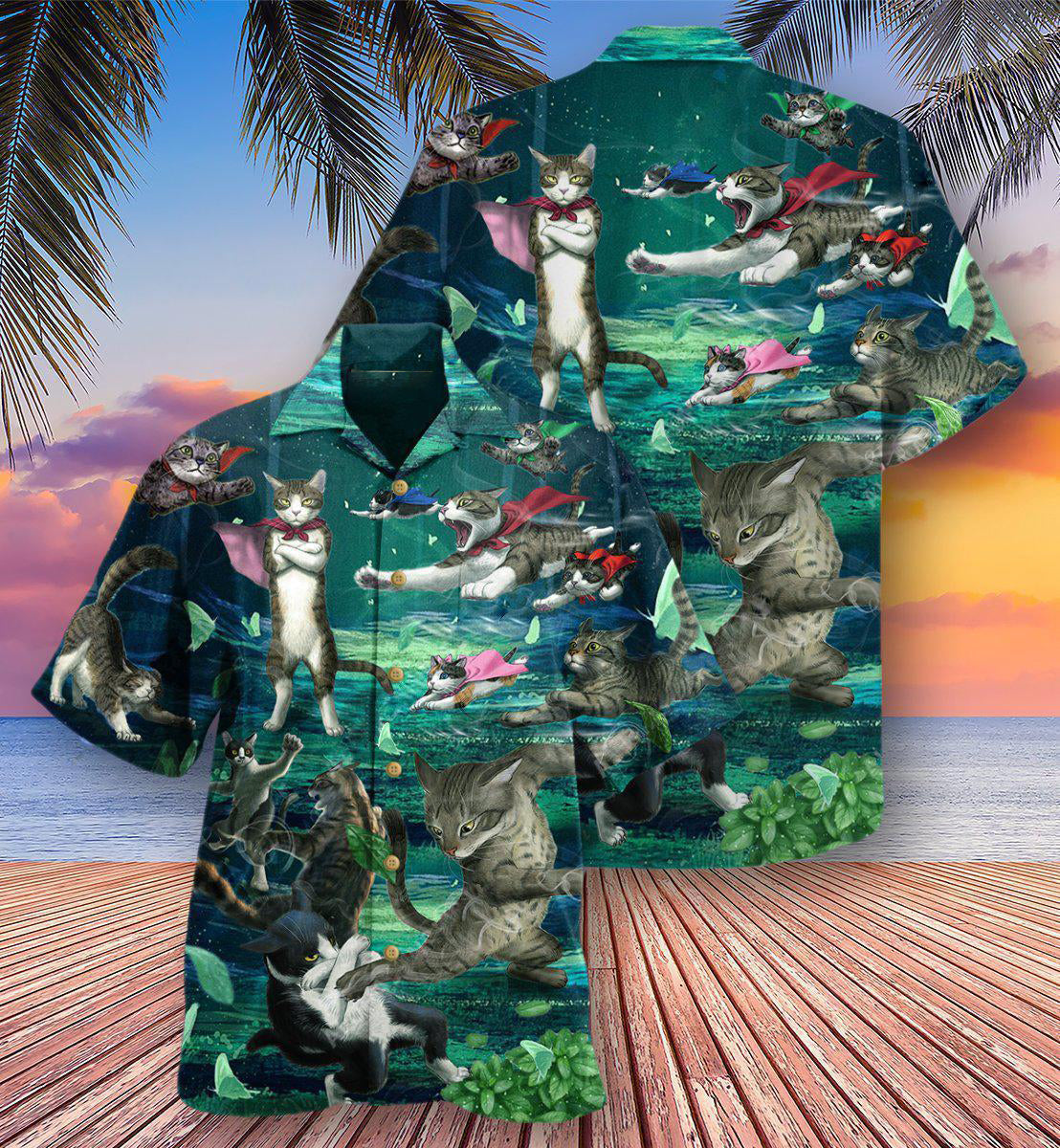 Cat Epic Fight - Hawaiian Shirt