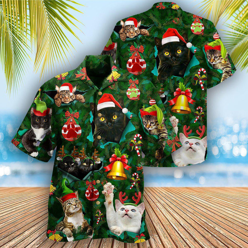 Cat Meowy Christmas - Hawaiian Shirt