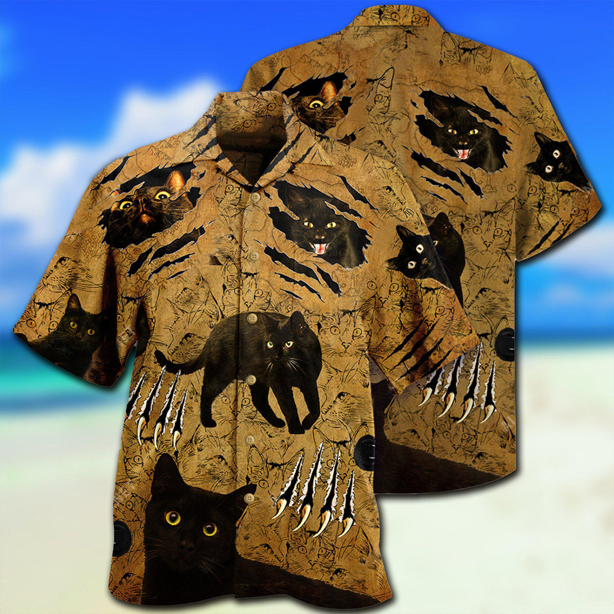 Cat Put Your Paws Up - Hawaiian Shirt