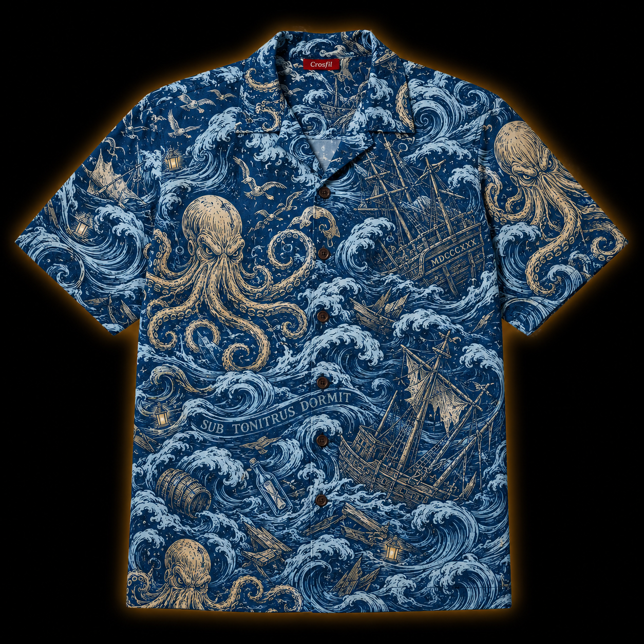 Sub Tonitru Dormit — Kraken Storm Hawaiian Shirt