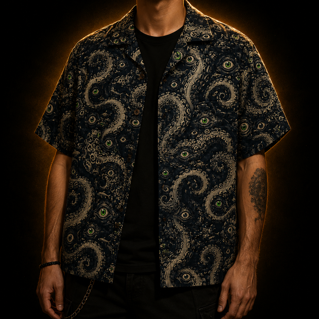 Deep One Eyes — Cursed R'lyeh Hawaiian Shirt