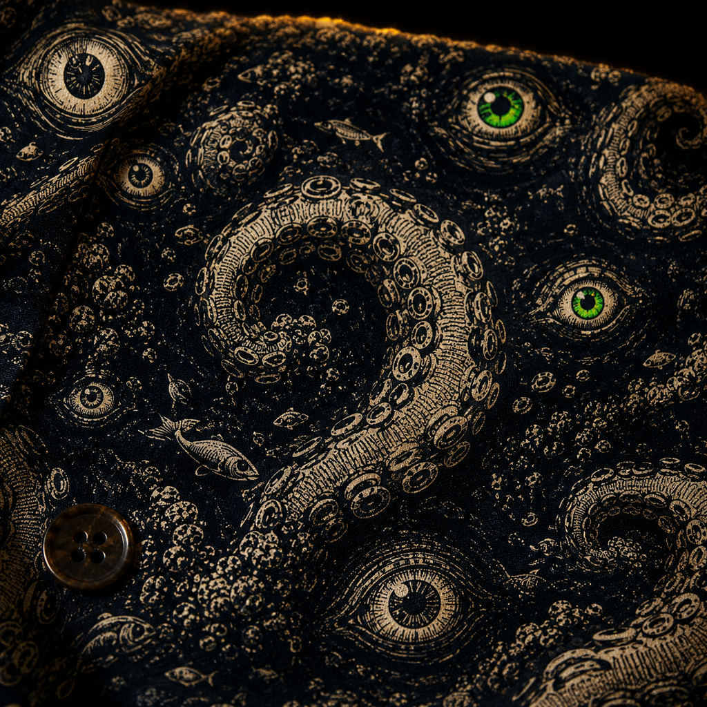 Deep One Eyes — Cursed R'lyeh Hawaiian Shirt