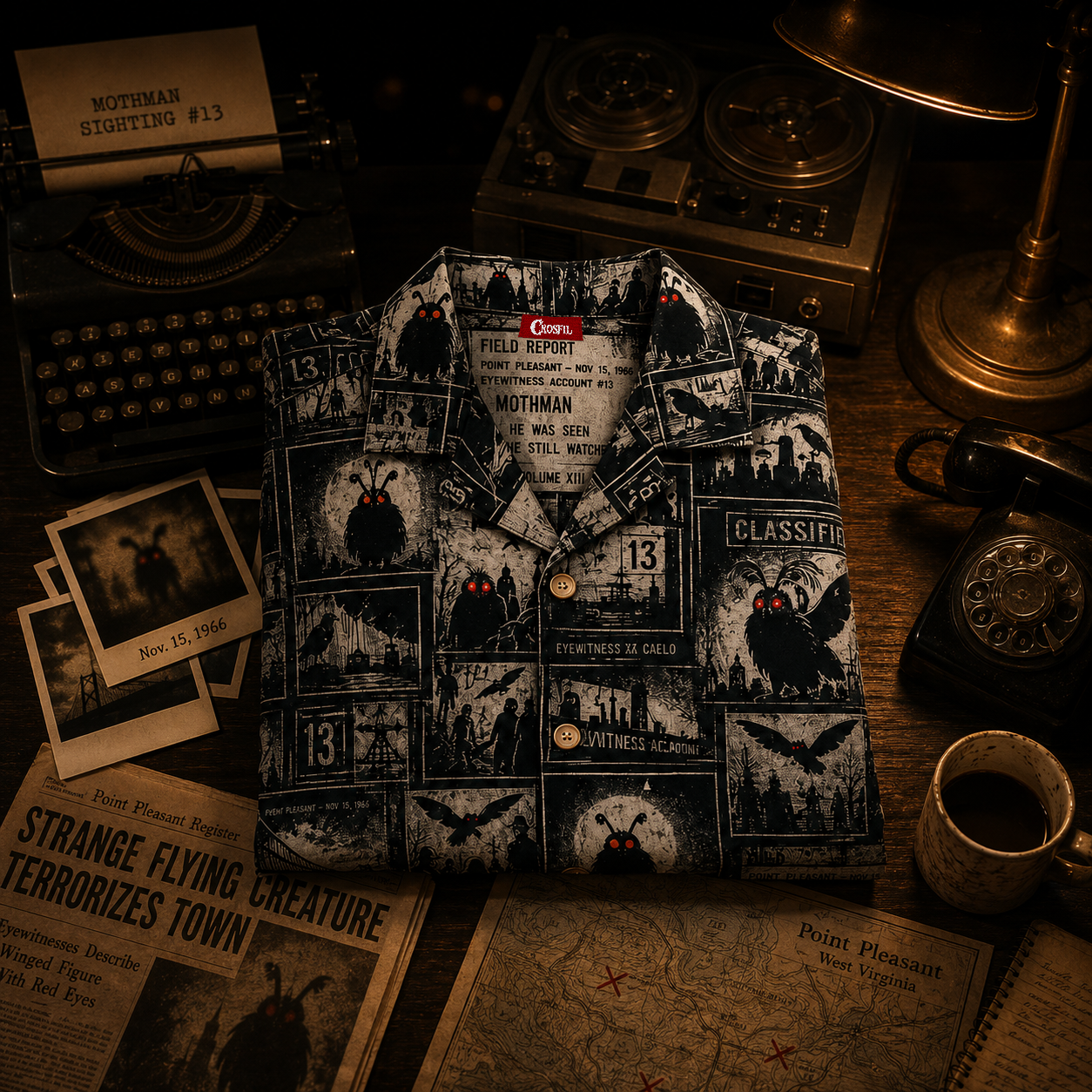 Mothman Sightings — Point Pleasant 1966 Hawaiian Shirt