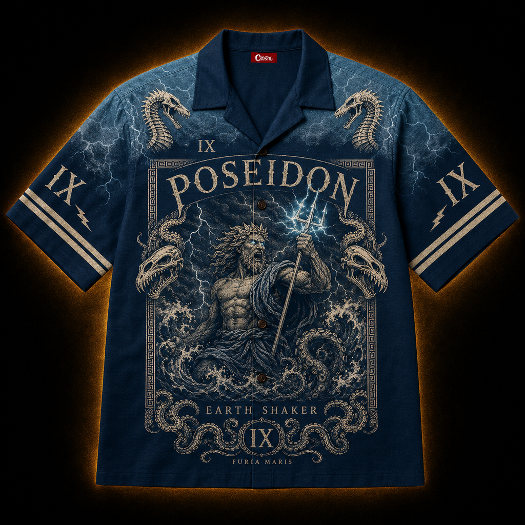 Poseidon IX — Earth Shaker Hawaiian Shirt