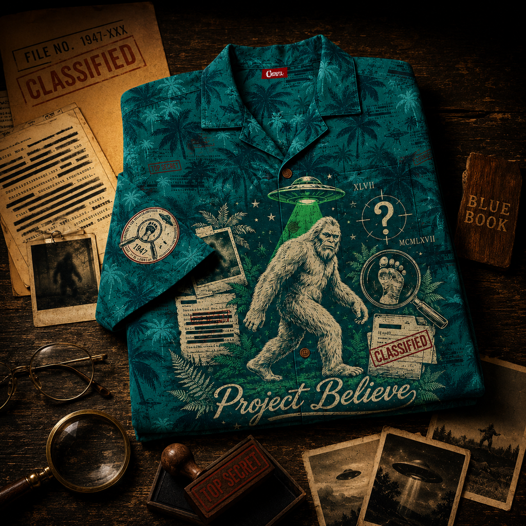 Project Believe — Classified Cryptid File Hawaiian Shirt