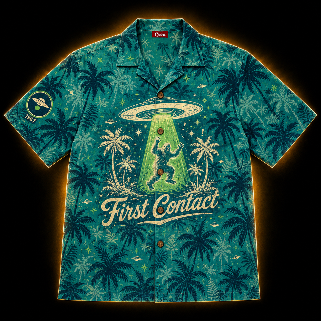 First Contact '67 — Bluff Creek Abduction Hawaiian Shirt