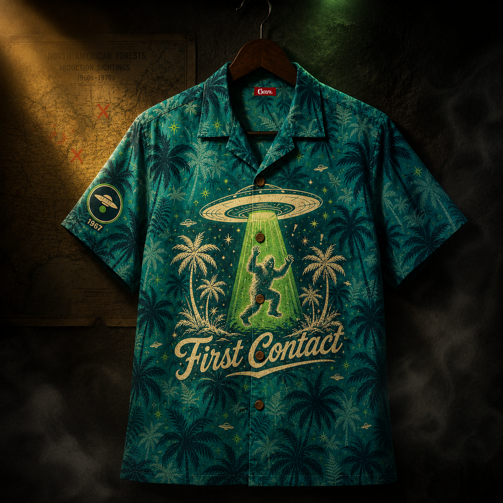 First Contact '67 — Bluff Creek Abduction Hawaiian Shirt