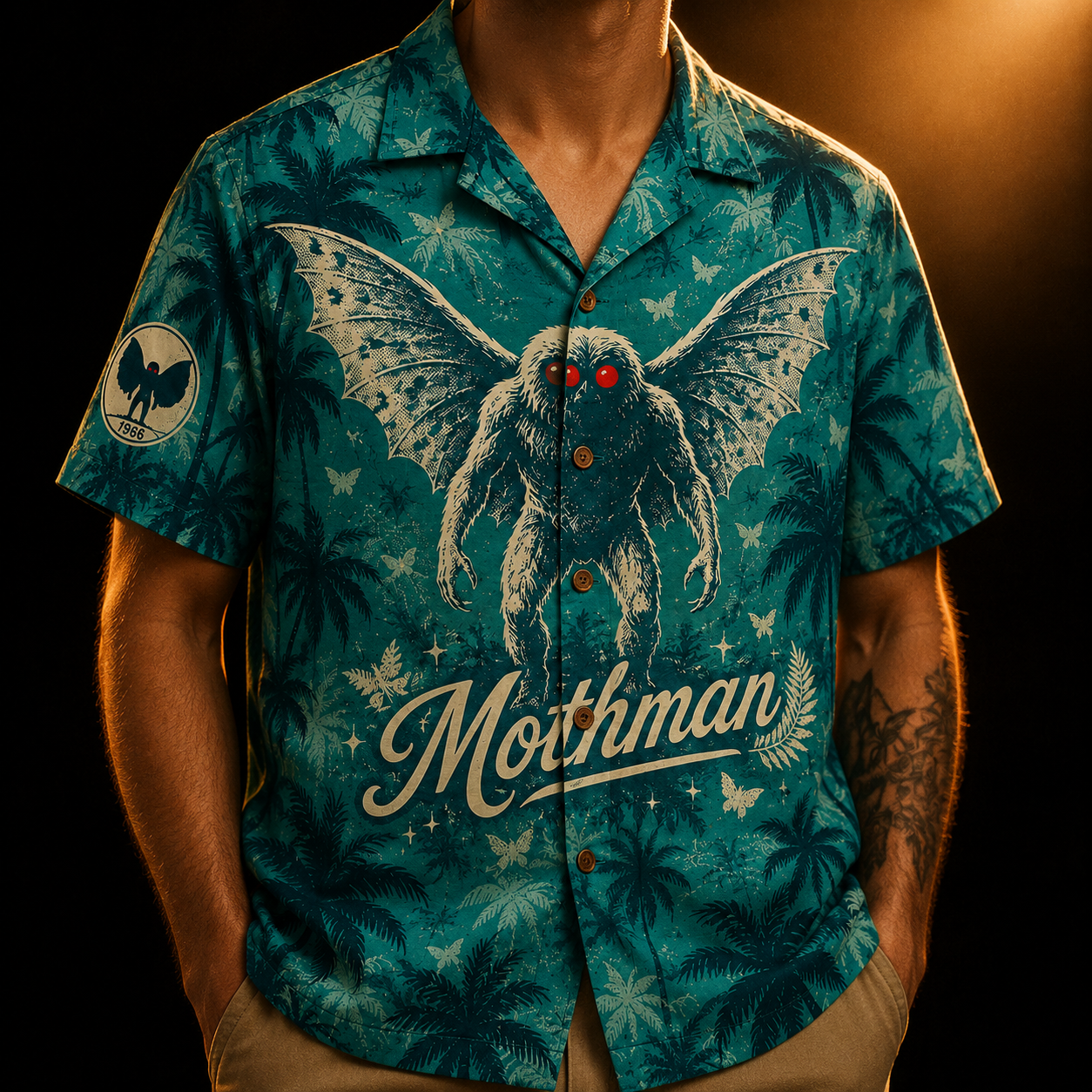 Mothman '66 — Point Pleasant Cryptid Hawaiian Shirt