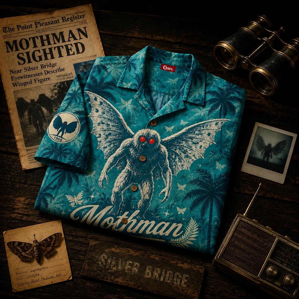 Mothman '66 — Point Pleasant Cryptid Hawaiian Shirt